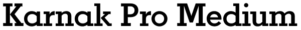 Karnak Pro Medium Font