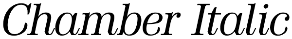 Chamber Italic Font