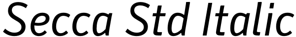 Secca Std Italic Font