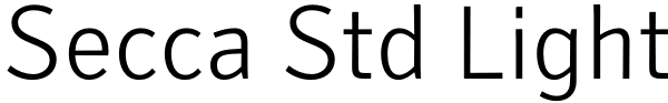 Secca Std Light Font