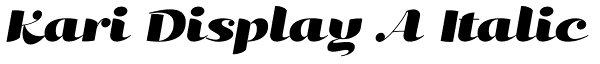 Kari Display A Italic Font