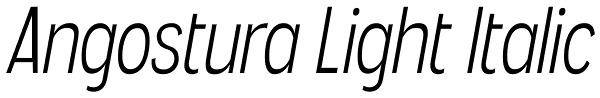 Angostura Light Italic Font