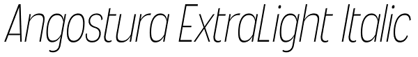 Angostura ExtraLight Italic Font