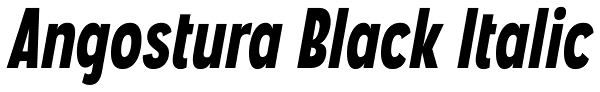 Angostura Black Italic Font