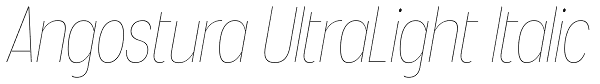 Angostura UltraLight Italic Font