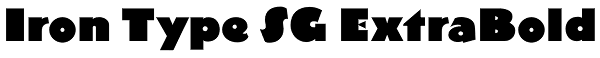 Iron Type SG ExtraBold Font
