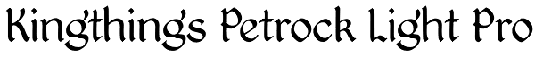 Kingthings Petrock Light Pro Font