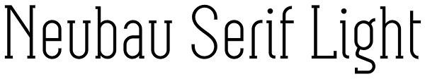 Neubau Serif Light Font