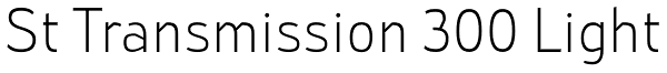 St Transmission 300 Light Font