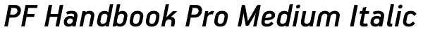 PF Handbook Pro Medium Italic Font