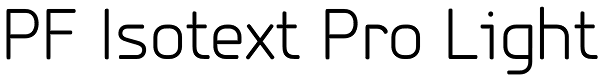 PF Isotext Pro Light Font