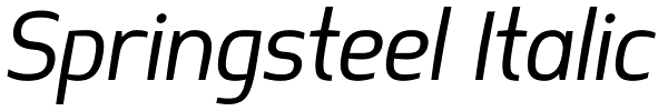 Springsteel Italic Font