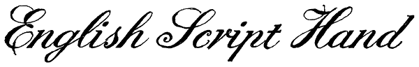 English Script Hand Font