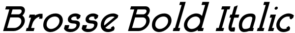 Brosse Bold Italic Font