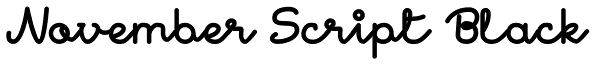 November Script Black Font