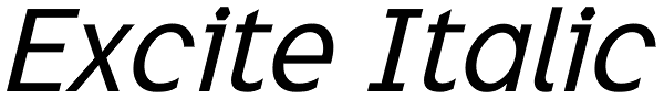 Excite Italic Font