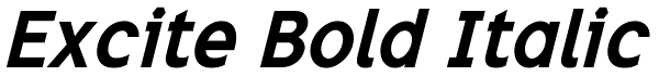 Excite Bold Italic Font