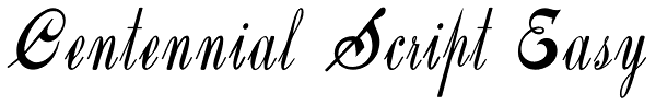 Centennial Script Easy Font