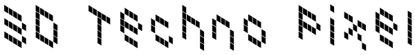 3D Techno Pixel Font