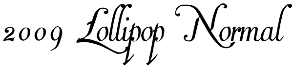 2009 Lollipop Normal Font