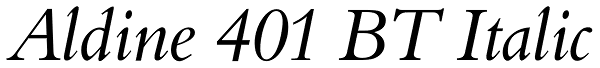 Aldine 401 BT Italic Font