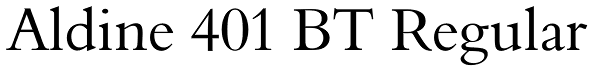 Aldine 401 BT Regular Font