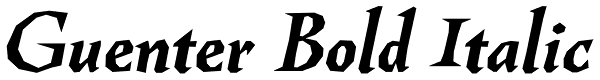 Guenter Bold Italic Font