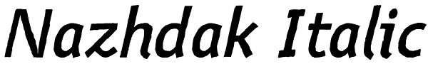 Nazhdak Italic Font