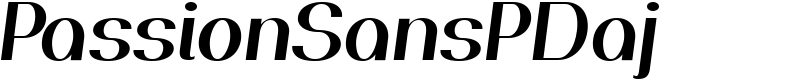 PassionSansPDaj Font