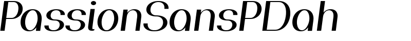 PassionSansPDah Font