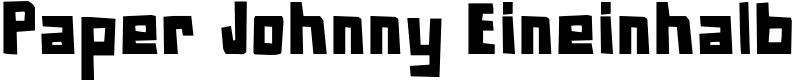 Paper Johnny Eineinhalb Font