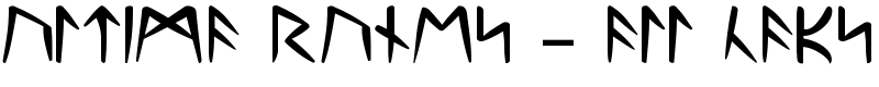 Ultima Runes -- ALL CAPS Font