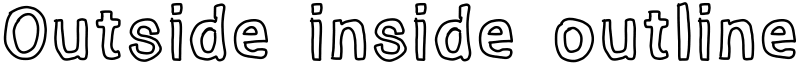 Outside inside outline Font