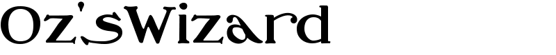 Oz'sWizard Font