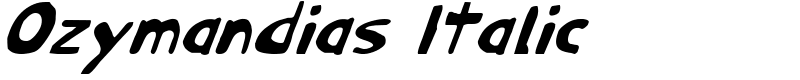 Ozymandias Italic Font