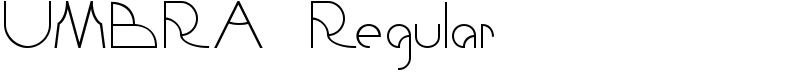 UMBRA Regular Font