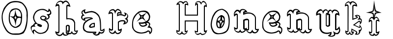 Oshare Honenuki Font