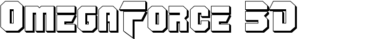 OmegaForce 3D Font