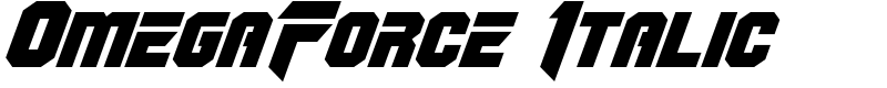 OmegaForce Italic Font