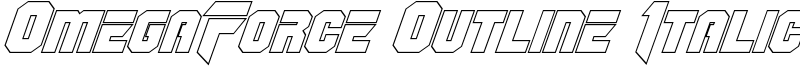 OmegaForce Outline Italic Font