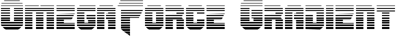 OmegaForce Gradient Font