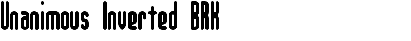 Unanimous Inverted BRK Font