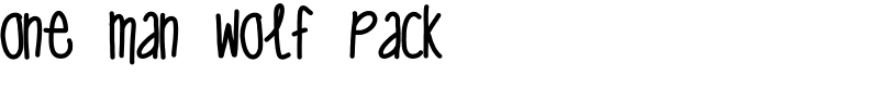 one man wolf pack Font