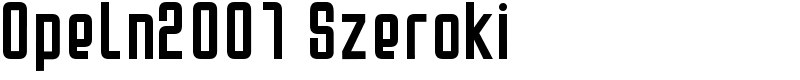 Opeln2001 Szeroki Font