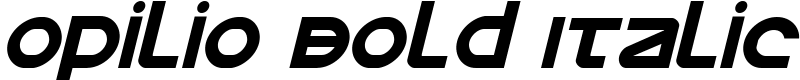 Opilio Bold Italic Font