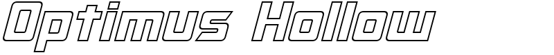 Optimus Hollow Font