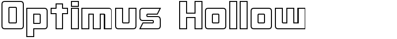 Optimus Hollow Font