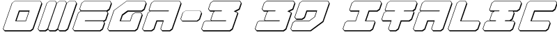 Omega-3 3D Italic Font