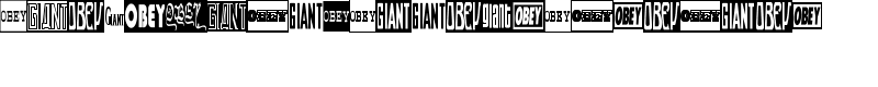 ObeyGiantPosterCondensed Font