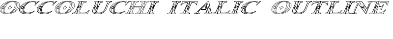 Occoluchi Italic Outline Font